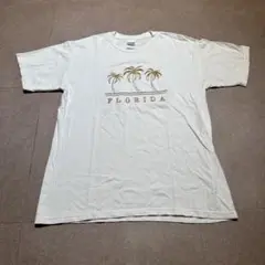 Florida フロリダ　半袖　tシャツ　白　ホワイト　アメリカ　刺繍　M