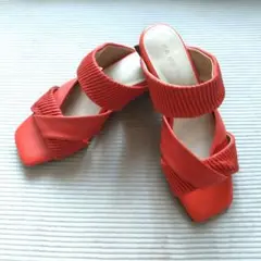cavacava オレンジ クロスストラップ サンダル 23.5cm
