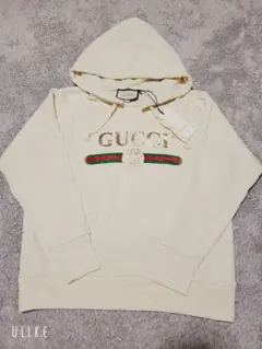 送料無料⭐GUCCI人気完売新品タグ付き⭐ロゴトレーナー刺繍入りフードパーカー