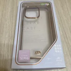 iPhone14Pro ソフトケース TPU ゴールド　サムライワークス