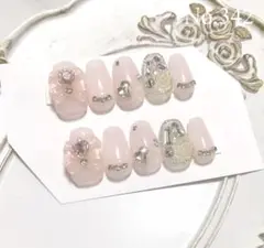 No.342 ネイルチップ ジェルネイル 量産 ワンホン リボン 埋めつくし