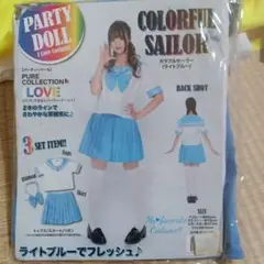 PARTY DOLL カラフルセーラー服 セット コスプレ