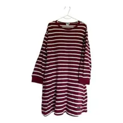 BREEZEボルドーストライプワンピース 130