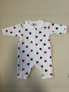 プチバトー　PETIT BATEAU ハート柄ロンパース 3m/60cm