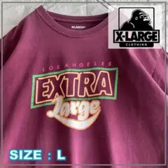 XLARGE バーガンディ フェード Tシャツ XL 4177