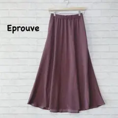 Eprouve エプローブ 上品フレアスカート（M）パープル ウエストゴム