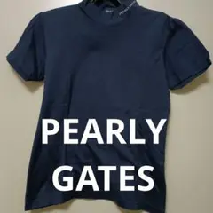 PEARLY GATES ネイビー ハイネック 半袖Tシャツ