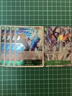 ワンピース カードゲーム サンジ 5枚セット　パラレルr r
