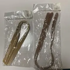 合皮持ち手　46cm×ベージュ・58cm×ブラウン　２個セット