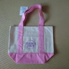 Trader Joe's ピンク ベージュ トートバッグ