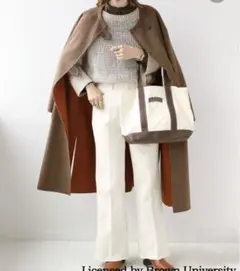 【2021AW】 B.C STOCK 美品 ブラウン カレッジビッグトートバッグ