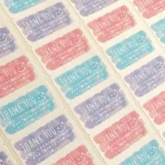 130枚　水彩にこちゃん　サンキューシール　ありがとう