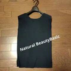 未使用Natural BeautyBasicネイビー カットソー