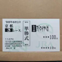2025年最新】アドマイヤベガ 馬券の人気アイテム - メルカリ
