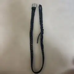ユニクロ　黒の編み込みベルト メキシコ製　傷あり