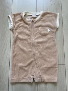 petit main ベージュロンパース