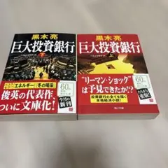 黒木亮 巨大投資銀行 上下巻 セット