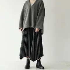 サクラ エコレザー プリーツスカート ブラック 黒 36 S 2021 近年
