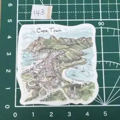 ケープタウン風景ステッカー｜テーブルマウンテンと海の街の防水シール