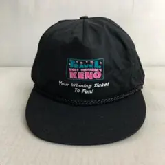 【US古着】NISSIN製 Travel KENO ビンテージ キャップ 黒