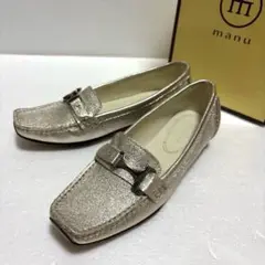 【美品✨】MANU マニュ ビットローファー スクエアトゥ ドライビングシューズ