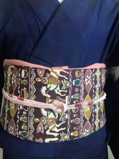 『逸品・紬地』正絹　名古屋帯