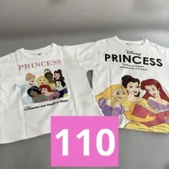 ディズニープリンセス 半袖 2枚セット 110
