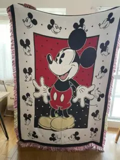【VINTAGE】ラグ マット 90s USA製 ディズニー ミッキーマウス VINTAGE】ラグ マット 90s USA製 ディズニー ミッキーマウス