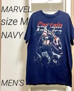 MARVEL キャプテン・アメリカ Tシャツ Mサイズ ネイビー