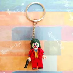 ジョーカー★バットマン★赤スーツ★ブロックキーホルダー★アメキャラ