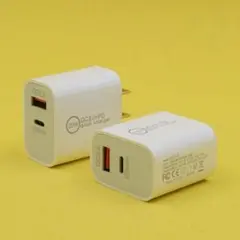 高速充電器 USB+Type-C ACアダプタータイプC ２ポート iPhone