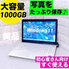 NEC ノートパソコン Windows11 大容量1TB 写真たっぷり保存