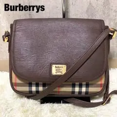Burberrys ショルダーバッグ ノバチェック ロゴプレート シャドーホース