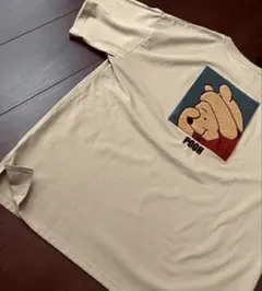 即完売品 超激レア 高級感 タオル刺繍 ディズニー プーさん tシャツ シャツ