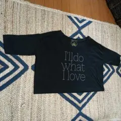 Heather メッセージプリント Tシャツ Fサイズ 黒