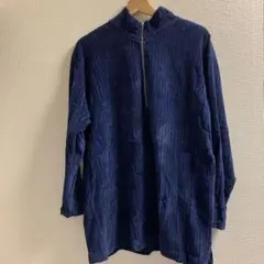 ハーフジップ ベロアプルオーバー