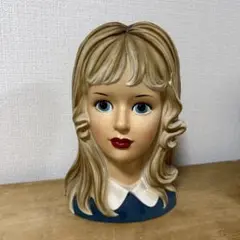 レディヘッドベース　ミッドセンチュリー　 瀬戸ノベルティ　ヴィンテージ陶器 ヴィンテージ 女性陶器 レディ ヘッドベース 瀬戸ノベルティ