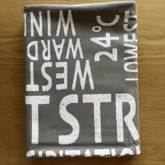 オックス生地　2m 英字　グレー