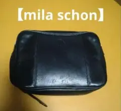 ❤超特価　【mila schon】 ブラック レザー ハンドバッグ