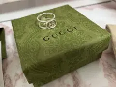 GUCCI インターロッキングG ワイド オープン バンド リング 12号指輪
