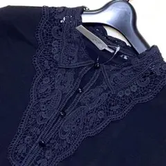 a74/定価15800円!新品♡UGRESSER 胸元レース 長袖チュニックM秋