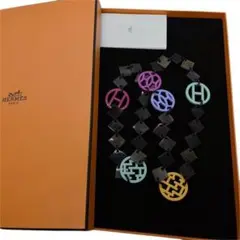 HERMES エルメス ラッカーウッド バッファローホーン ネックレス