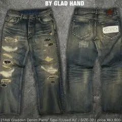 by glad hand デニムJKT パンツセット wolfpack-ss_bygh-type1-b-21aw