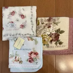 LAURA ASHLEY フラワーパターン ハンカチ