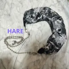 HARE　ジャガード刺繍　スマホショルダー　ストラップ　ブラック
