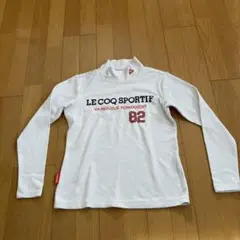ルコックゴルフ 白 ハイネックシャツ 裏地起毛