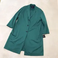 未使用品 ノーク N.O.R.C ウールギャバチェスターコートグリーン サイズ2