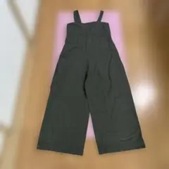 ユニクロ リネンブレンドサロペット カーキ Mサイズ