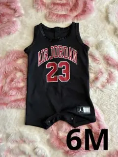 美品◆AIR JORDAN◆タンクトップロンパース 3-6M 黒