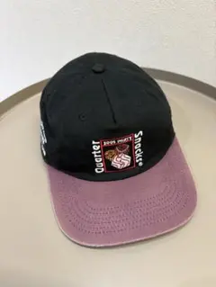 Quarter Snacks ベースボールキャップ 黒/紫